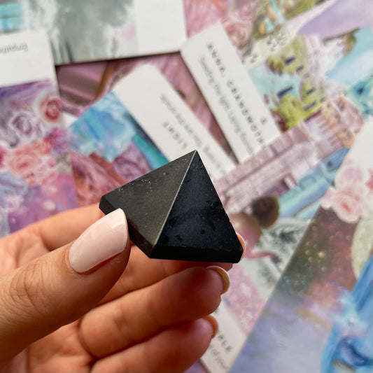 Mini Black Tourmaline Pyramids