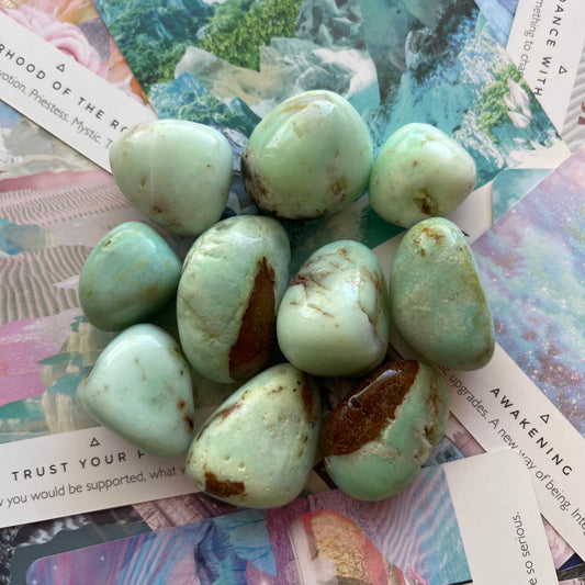 Green Chrysoprase Tumbles