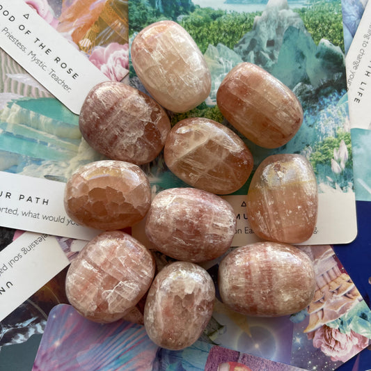 Pink Calcite Tumbles