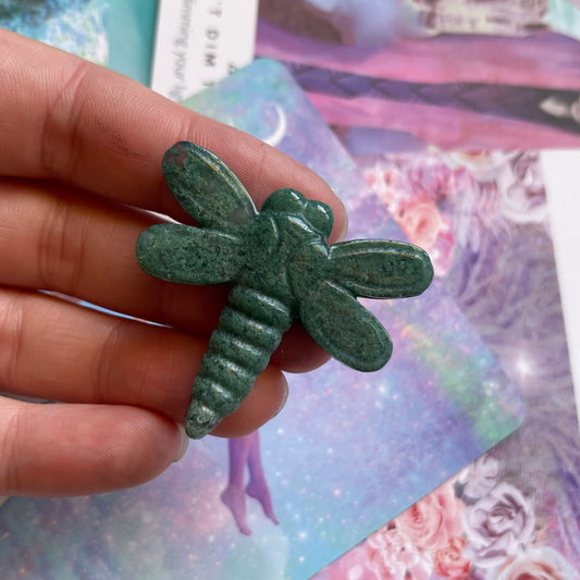 Moss Agate Dragonfly