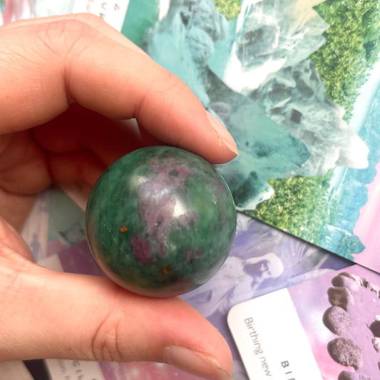 Ruby in Zoisite Sphere